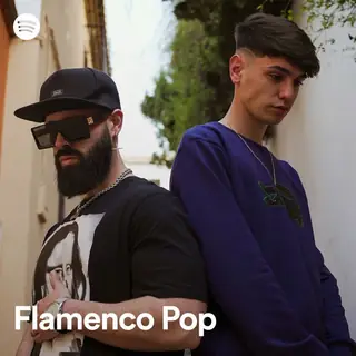 Portada de la lista «Flamenco Pop» de Spotify con Dani MDR y Barroso, en la captura que publicó Fiesta Music en Instagram (abril de 2022)