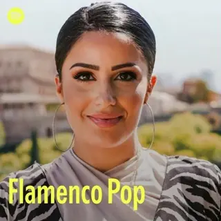 Portada de la lista «Flamenco Pop» de Spotify con María Cortés, en una captura de Spotify de Fiesta Music (octubre de 2024)